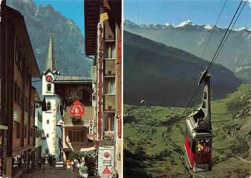 AK / Ansichtskarte Leukerbad Loueche-les-Bains VS Dorfstrasse und Gemmibahn
