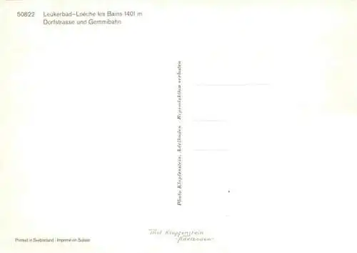 AK / Ansichtskarte Leukerbad Loueche-les-Bains VS Dorfstrasse und Gemmibahn