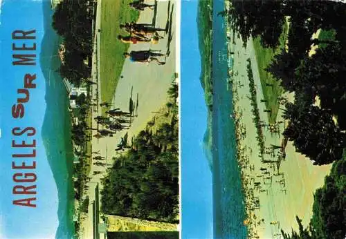 AK / Ansichtskarte Argeles-sur-Mer 66 Pyrenees-Orientales La promenade la plage au loin les alberes