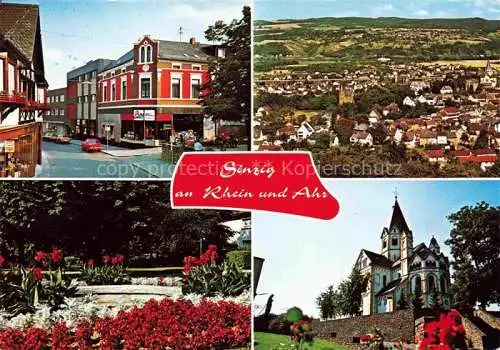 AK / Ansichtskarte Sinzig Panorama Stadtzentrum Park Kirche