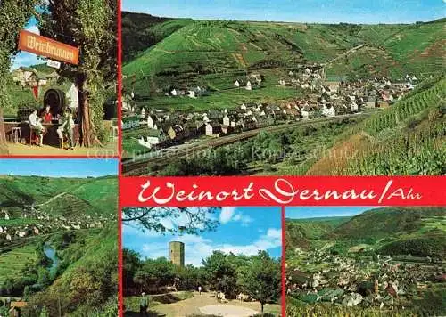 AK / Ansichtskarte Dernau Ahr Ahrweiler Rheinland-Pfalz Panorama Weinort im Ahrtal Weinbrunnen Krausberg-Aussichtsturm