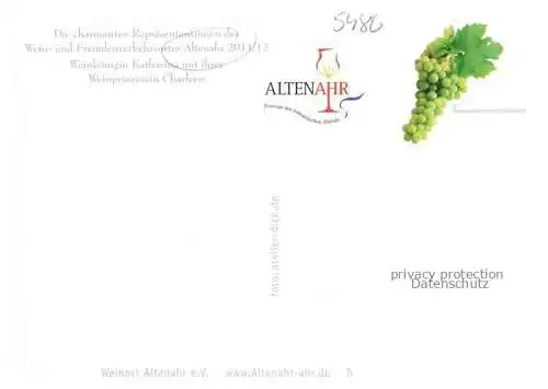 AK / Ansichtskarte Altenahr Weinkoenigin Katharina mit Ihrer Weinprinzessin Charleen