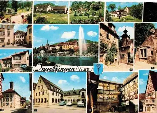 AK / Ansichtskarte Ingelfingen Teilansichten Brunnen Kurpark Minigolf Festhalle Kindergarten Rathaus Schloss Hotel Gasthof Muenze Schwarzer Hof
