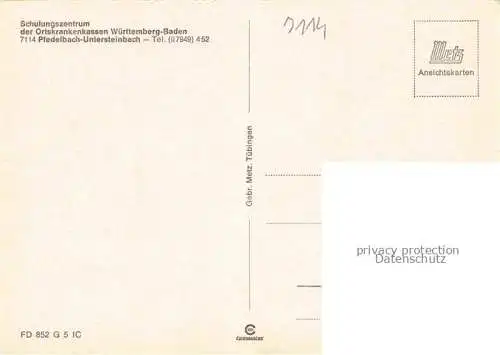 AK / Ansichtskarte Untersteinbach Pfedelbach Hohenlohekreis BW Schulungszentrum der Ortskrankenkassen Halle