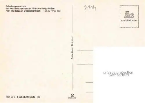 AK / Ansichtskarte Untersteinbach Pfedelbach Hohenlohekreis BW Schulungszentrum der Ortskrankenkassen