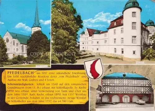 AK / Ansichtskarte Pfedelbach Kirche Schloss Innenhof Historie