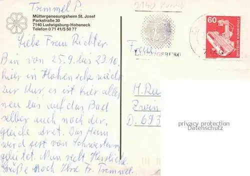 AK / Ansichtskarte Hoheneck Bad Ludwigsburg BW Muettergenesungsheim St. Josef