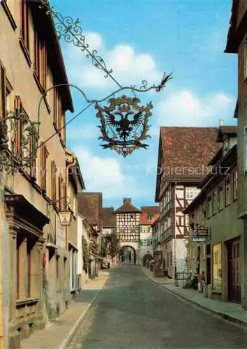 AK / Ansichtskarte Kuenzelsau Schnurgasse mit Morsbacher Tor