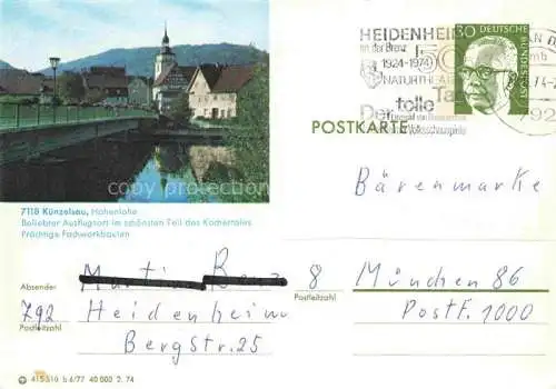 AK / Ansichtskarte Kuenzelsau Partie am Kocher