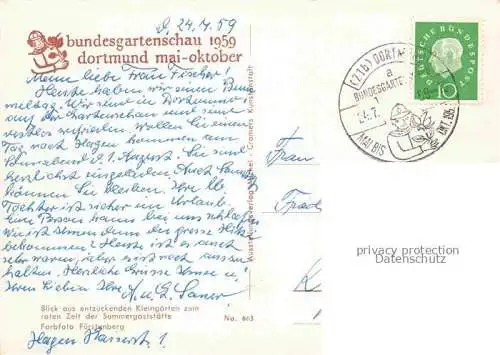 AK / Ansichtskarte BUGA Bundesgartenschau Dortmund Kleingarten Roter Zelt Sommergastaette 