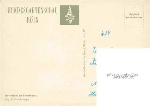 AK / Ansichtskarte BUGA Bundesgartenschau Koeln Wasserspiel am Staatenhaus 
