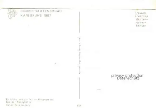 AK / Ansichtskarte BUGA Bundesgartenschau Karlsruhe Rosengarten Nancyhalle