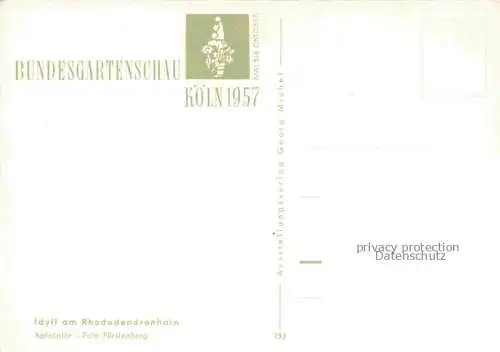 AK / Ansichtskarte BUGA Bundesgartenschau Koeln Idyll am Rhododendronhain 