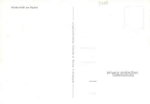 AK / Ansichtskarte Niedernhall BW Panorama Blick ueber den Kocher