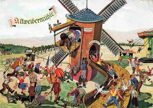 AK / Ansichtskarte Cleebronn Altweibermuehle Tripsdrill Ausflugsort Kuenstlerkarte