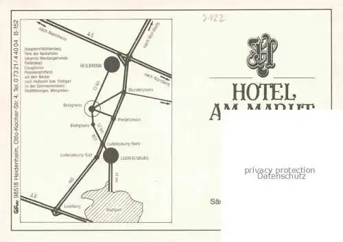 AK / Ansichtskarte Besigheim Hotel am Markt Kaminzimmer Fremdenzimmer