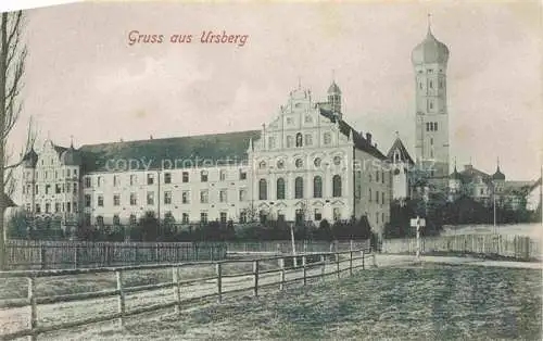 AK / Ansichtskarte Ursberg Guenzburg Bayern Schloss Kirche