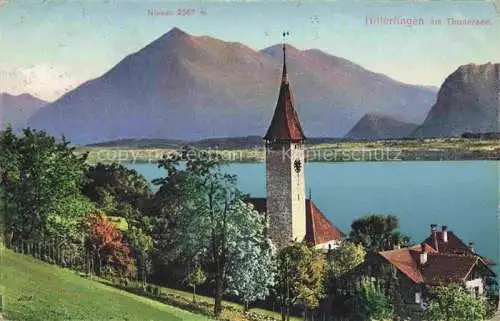 AK / Ansichtskarte Hilterfingen Thunersee BE mit Kirche und Niesen