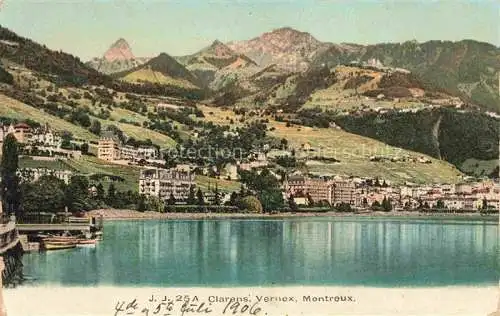 AK / Ansichtskarte Clarens  Montreux VD Verneux Panorama 