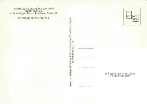 AK / Ansichtskarte Kitzingen Main Fraenkische Volkstanzgruppe Kitzingen