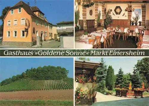 AK / Ansichtskarte Markt Einersheim Gasthaus Goldene Sonne Gastraum Park
