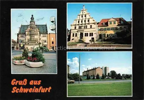 AK / Ansichtskarte SCHWEINFURT Main Rathaus Heimatmuseum Neubaugebiet
