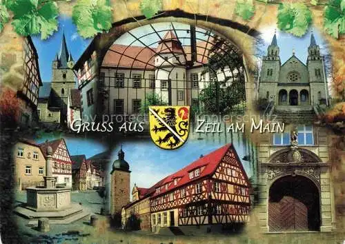 AK / Ansichtskarte Zeil Main Hassberge Bayern Stadtpfarrkirche Jagdschloss Zeller Kaeppele Speiersbrunnen Stadtturm Probstenhof