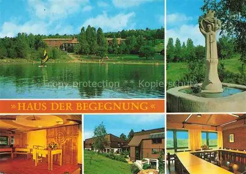 AK / Ansichtskarte Stadtlauringen Unterfranken Haus der Begegnung Gastraeume Brunnen