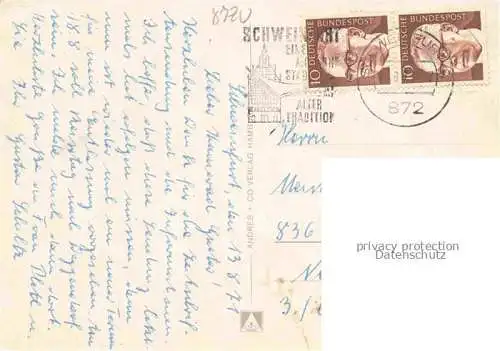 AK / Ansichtskarte SCHWEINFURT Main Mainpartie und Marktplatz