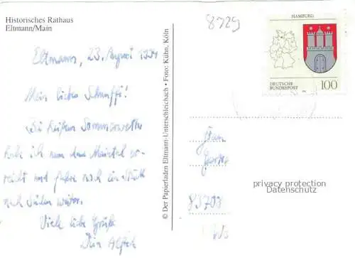 AK / Ansichtskarte Eltmann Historisches Rathaus Brunnen