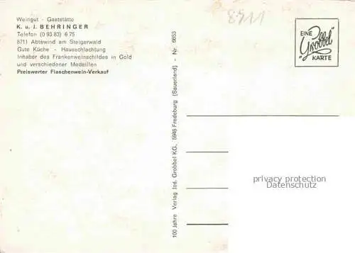 AK / Ansichtskarte Abtswind Weingut Gaststaette Behringen