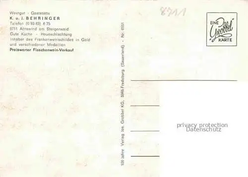 AK / Ansichtskarte Abtswind Weingut Gaststaette Behringer