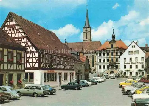 AK / Ansichtskarte Iphofen Marktplatz Rathaus Kirche