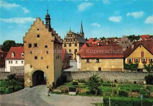 AK / Ansichtskarte Sulzfeld Main Oberer Maintorturm mit Rathaus
