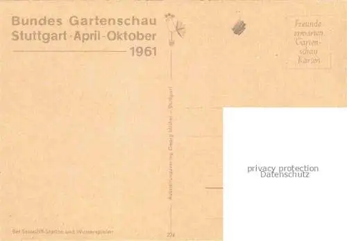 AK / Ansichtskarte BUGA Bundesgartenschau Stuttgart Sessellift Wasserspiel