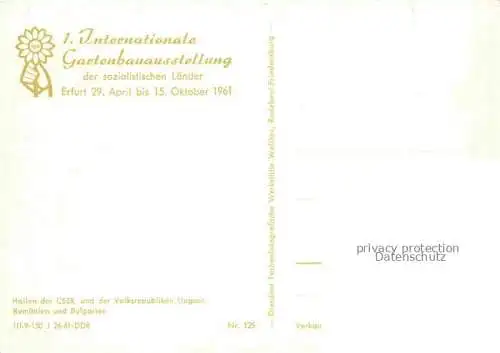 AK / Ansichtskarte IGA Gartenbauaustellung International Erfurt Halle der CssR und Volksrepublik Ungarn