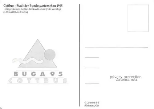 AK / Ansichtskarte BUGA Bundesgartenschau Cottbus Altmarkt Buergerhaeuser
