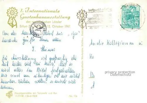 AK / Ansichtskarte IGA Gartenbauaustellung International Erfurt Tanzcafe Bar 