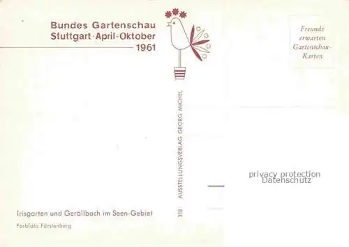 AK / Ansichtskarte BUGA Bundesgartenschau Stuttgart Irisgarten Geroellbach Seen 