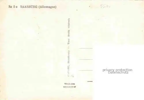 AK / Ansichtskarte Saarburg Saar Rheinland-Pfalz Motiv Stadtzentrum mit Wasserfall
