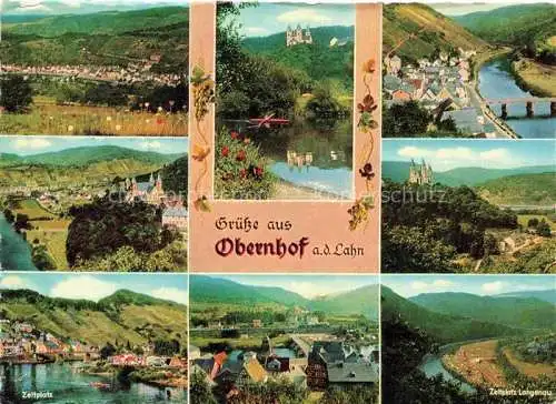AK / Ansichtskarte Obernhof Lahn Panorama Teilansichten Zeltplatz