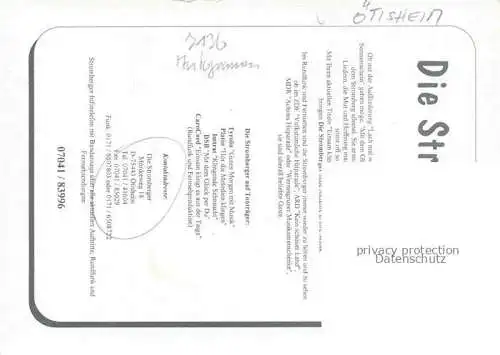 AK / Ansichtskarte oetisheim Enzkreis BW Die Stromberger Musikgruppe