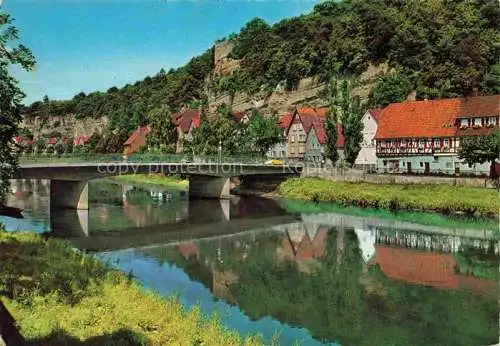 AK / Ansichtskarte Muehlacker Partie an der Enz Burgruine