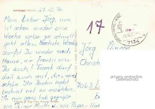AK / Ansichtskarte Knittlingen Enzkreis BW Fliegeraufnahme