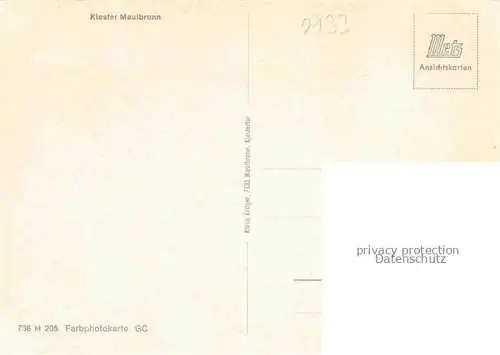 AK / Ansichtskarte Maulbronn Kloster ehemaliges Zisterzienserkloster