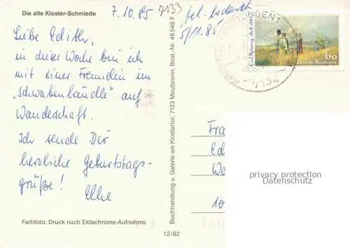 AK / Ansichtskarte Maulbronn Klosterkeller einst Klosterschmiede Fachwerkhaus