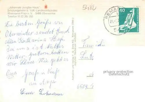 AK / Ansichtskarte Oberwinter Rhein Remagen Johannes-Junglas-Haus VdK-Erholungsheim