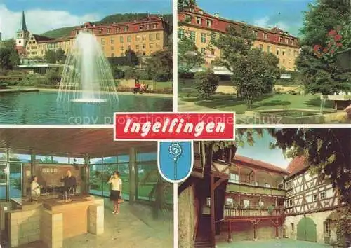 AK / Ansichtskarte Ingelfingen Kurpark Wasserspiele Trinkhalle