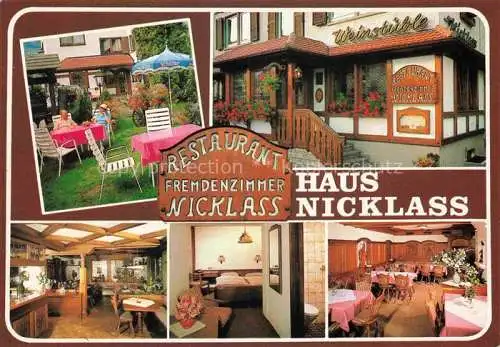 AK / Ansichtskarte Ingelfingen Restaurant Weinstueble Haus Nicklass Garten