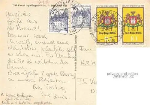 AK / Ansichtskarte Ingelfingen Schwarzer Hof Fachwerkhaus